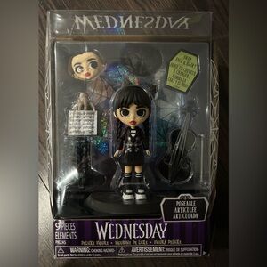 Wednesday Addams Poseable Doll Set NWT